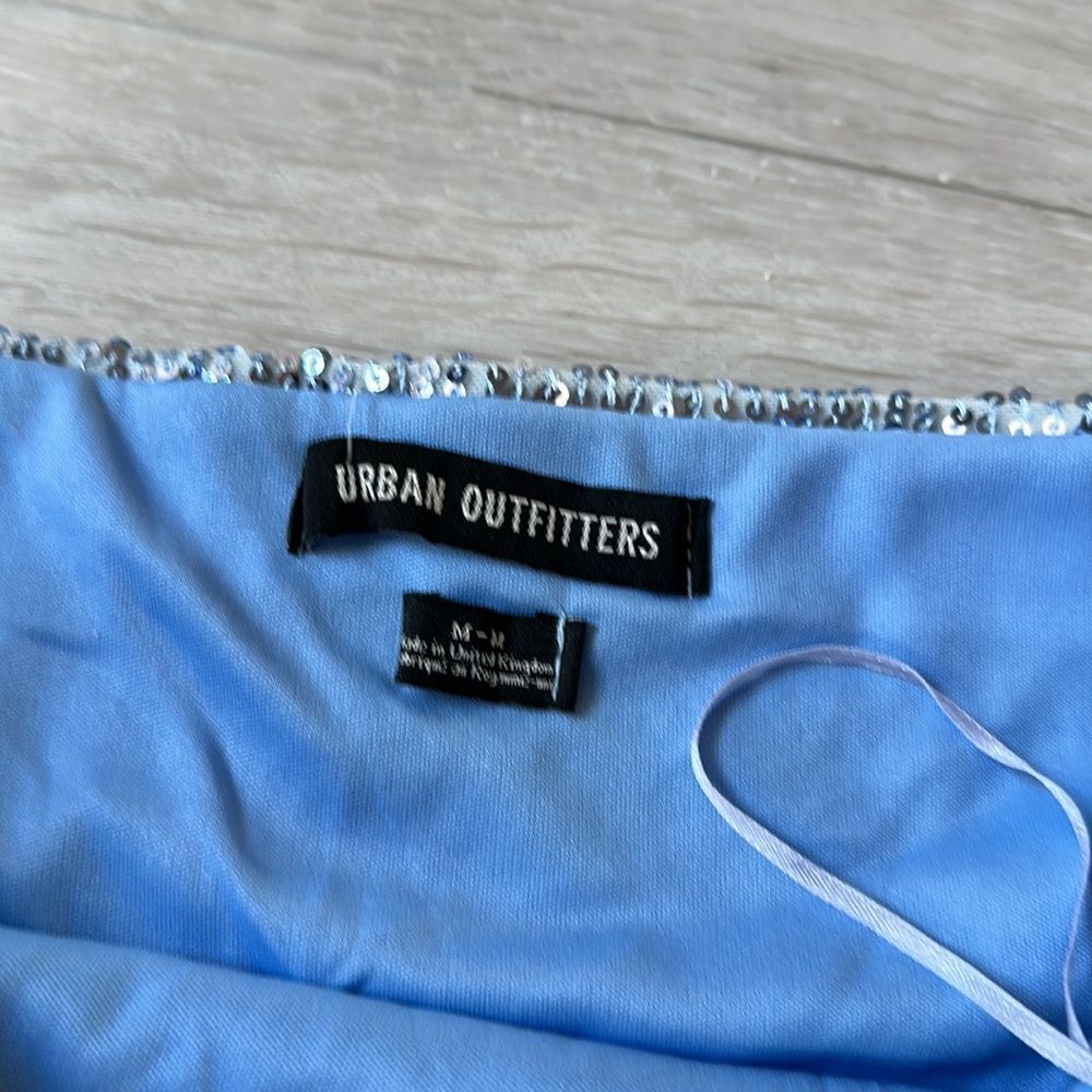 Urban Outfitters - Ariel Sequin Bodycon Tube Dress Blue M NWT - Picture 3 of 5
